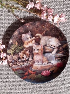 Vintage Kahla Kittens Wall Plate